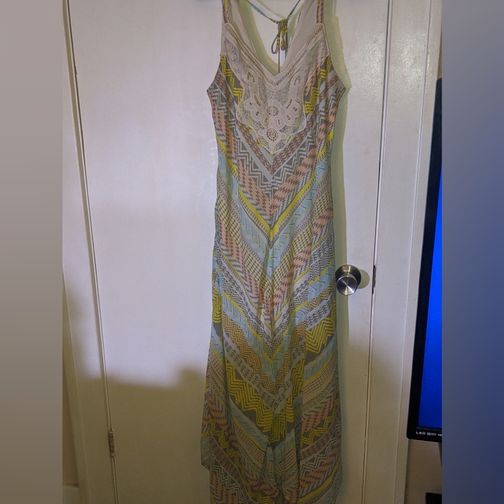 Strappy Dress Lace & Line Design- SizeM